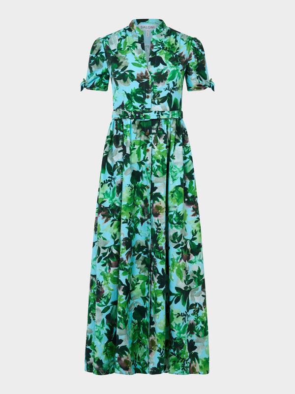 saloni Ena Dress in Watercolour Garden