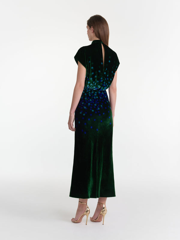 Saloni Fabienne B Dress In Starlight Sky