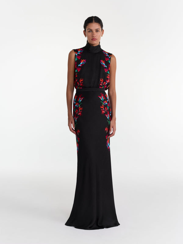 Saloni Fleur Dress In Aquarelle