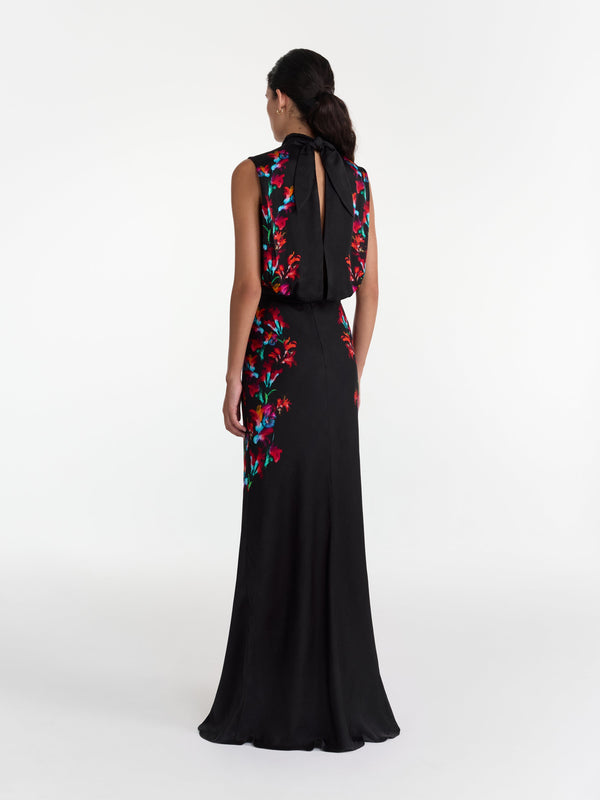 Saloni Fleur Dress In Aquarelle