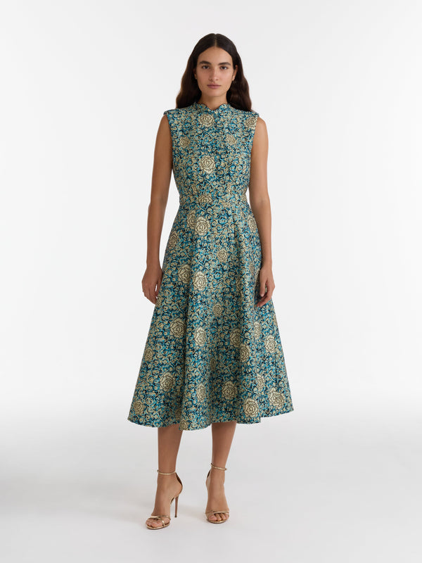 Saloni Flora Dress In Callaina