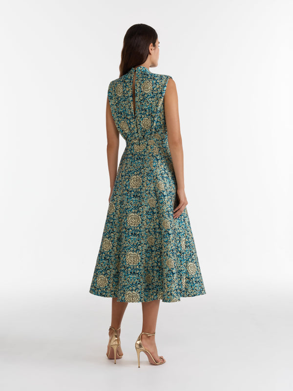Saloni Flora Dress In Callaina