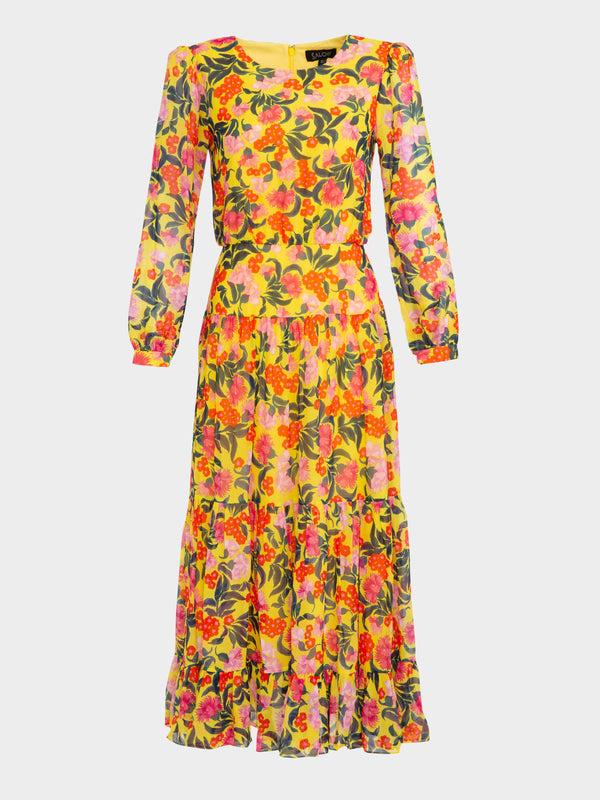 saloni Isabel Dress in Azelea print