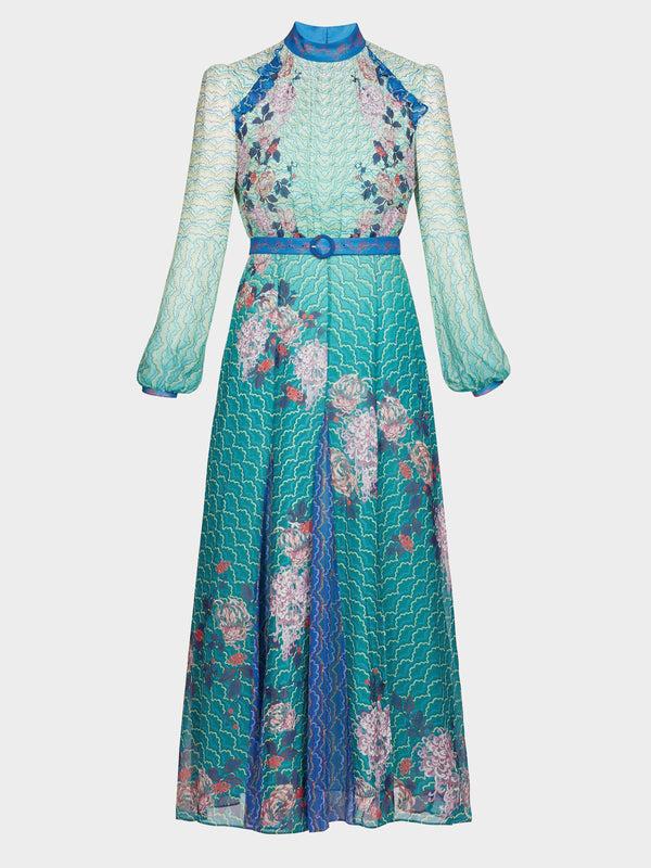 saloni Jacqui B Dress in Gradient Cloud