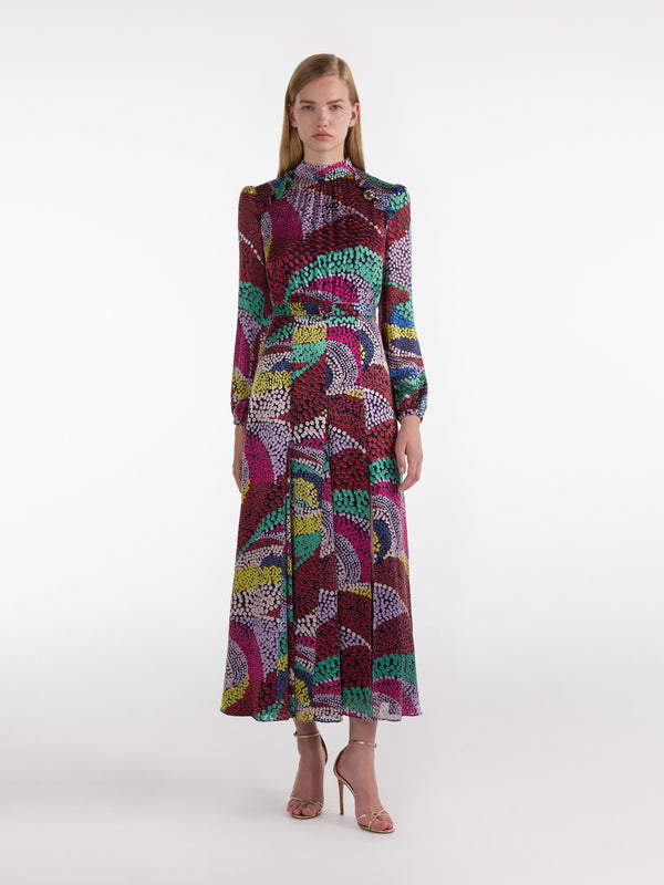Saloni Jacqui B Dress In Jangle