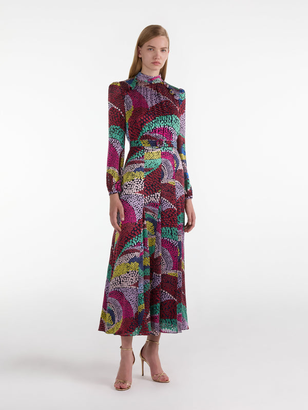 Saloni Jacqui B Dress In Jangle