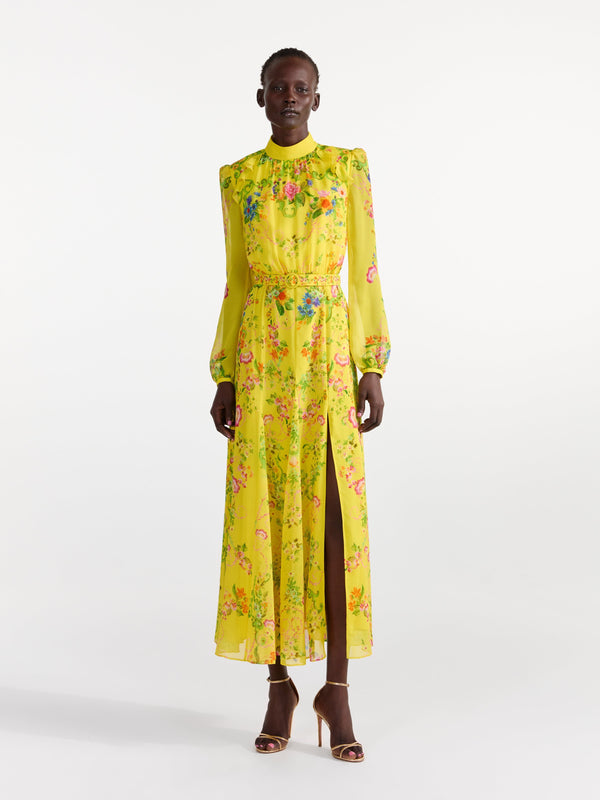 Saloni Jacqui B Dress In Nerine Canary