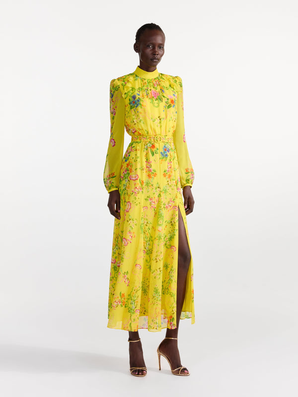 Saloni Jacqui B Dress In Nerine Canary