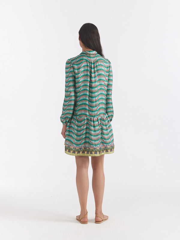 Saloni Jas Dress In Amulet Border