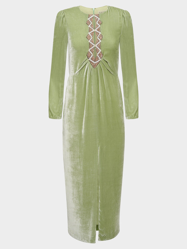 saloni Jinx C Dress in Light Jade