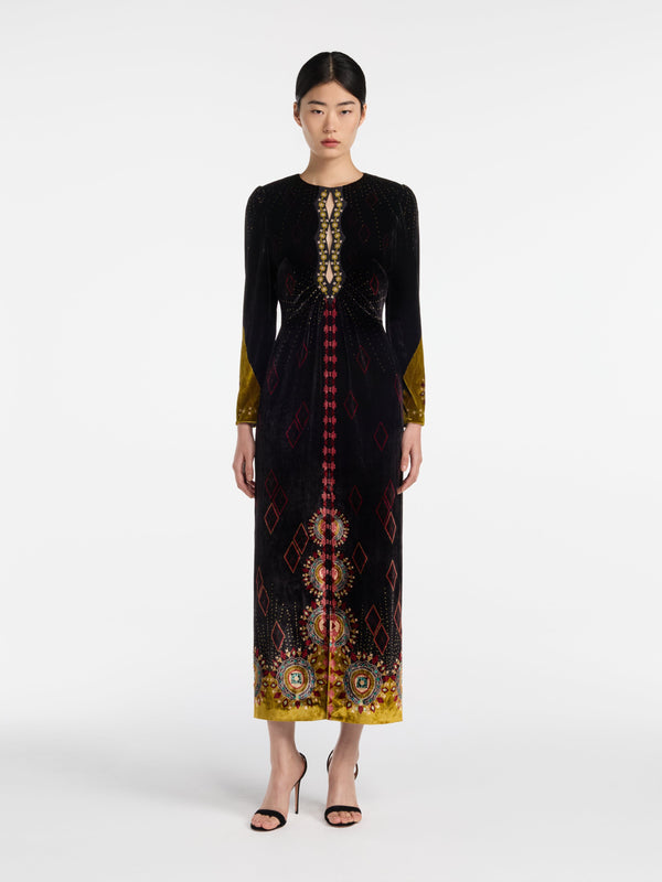 Saloni Jinx C Dress In Radiant Solitaire