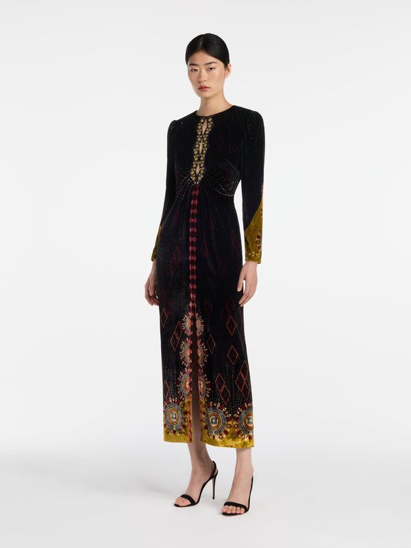 Saloni Jinx C Dress In Radiant Solitaire