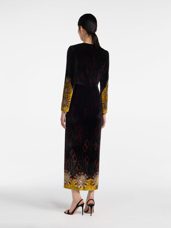 Saloni Jinx C Dress In Radiant Solitaire