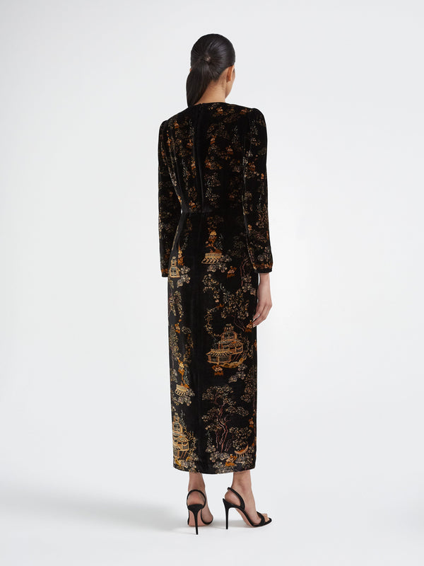 Saloni Jinx C Dress Noir Pagoda