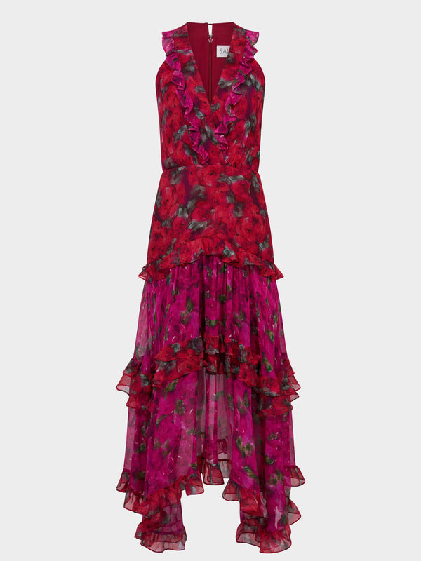 saloni Jolie B Dress in Magenta Rosebud