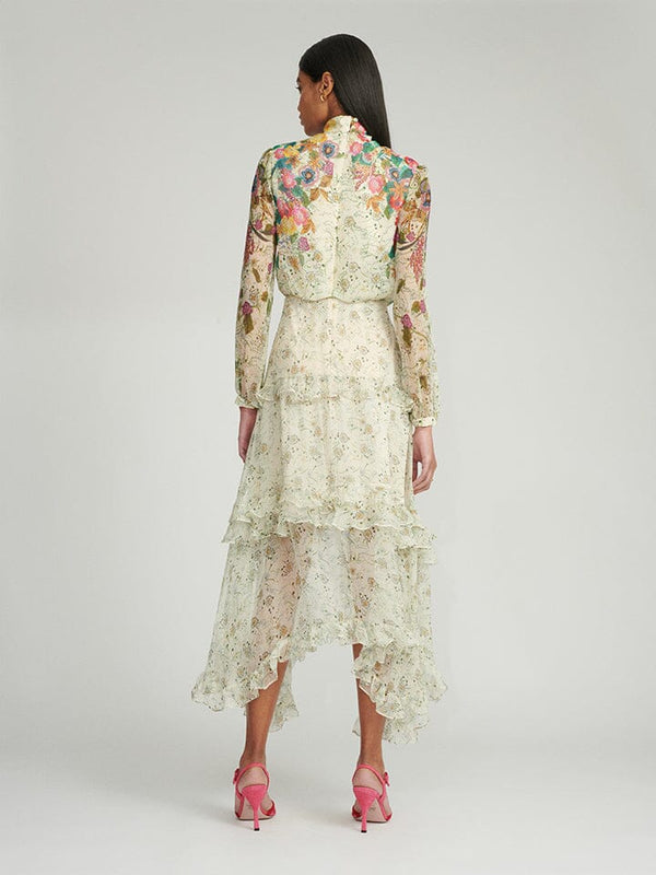 Saloni Jolie C Dress In Dandelion Field Print