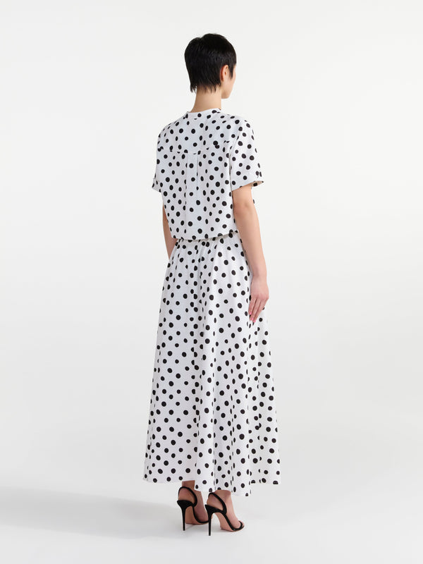 Saloni Jude B Shirt In Ivory Polka