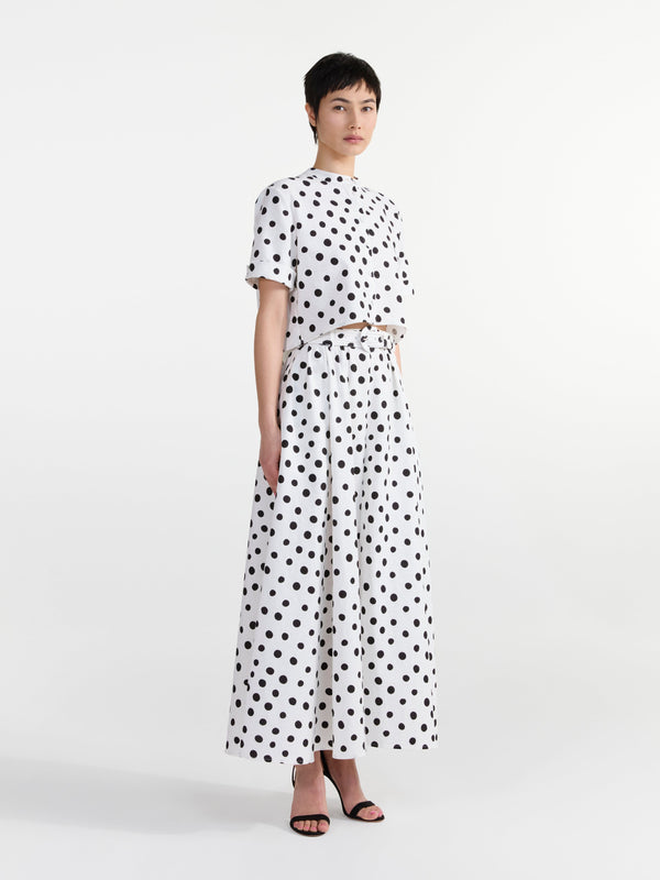 Saloni Judi Skirt In Ivory Polka