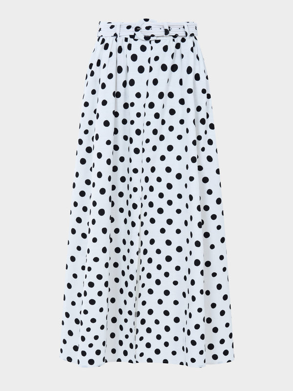 saloni Judi Skirt in Ivory Polka