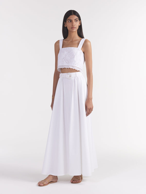 Saloni Judi Skirt In White