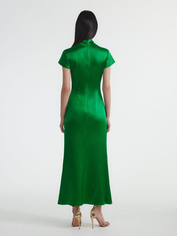 Saloni Kelly Dress In Emerald