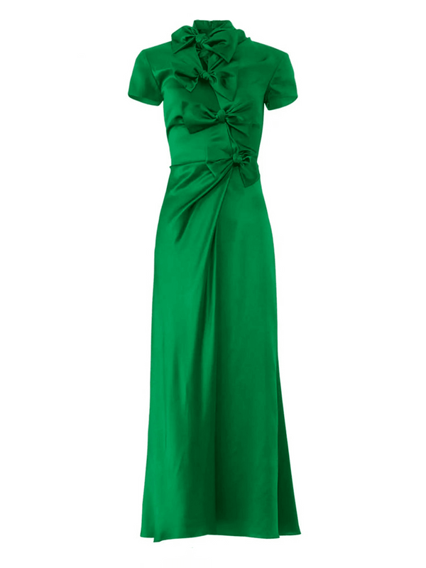 saloni Kelly Dress in Emerald