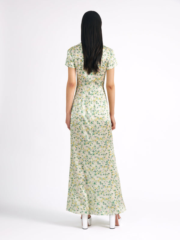 Saloni Kelly Dress In Tusk Springflowers