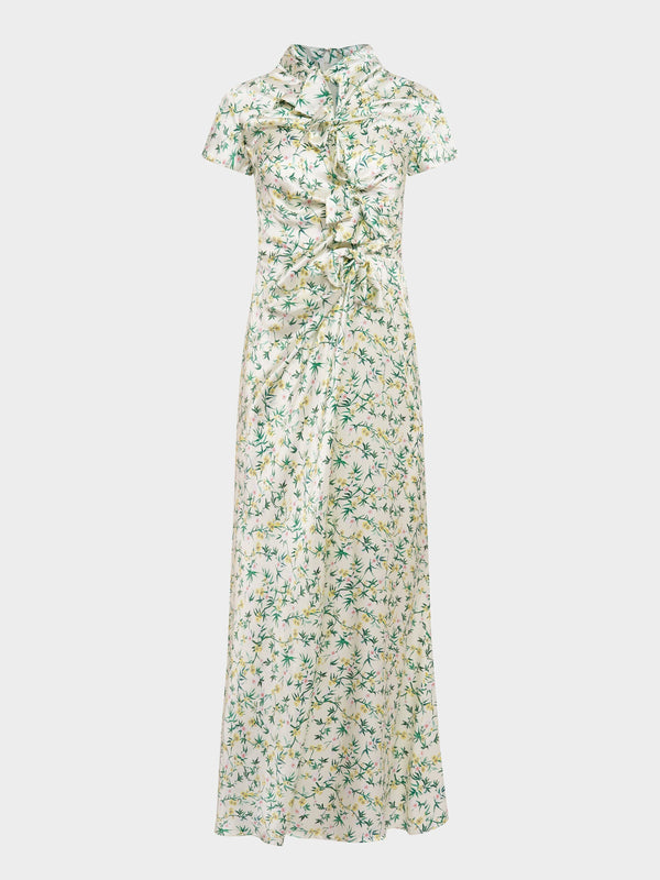 saloni Kelly Dress in Tusk Springflowers