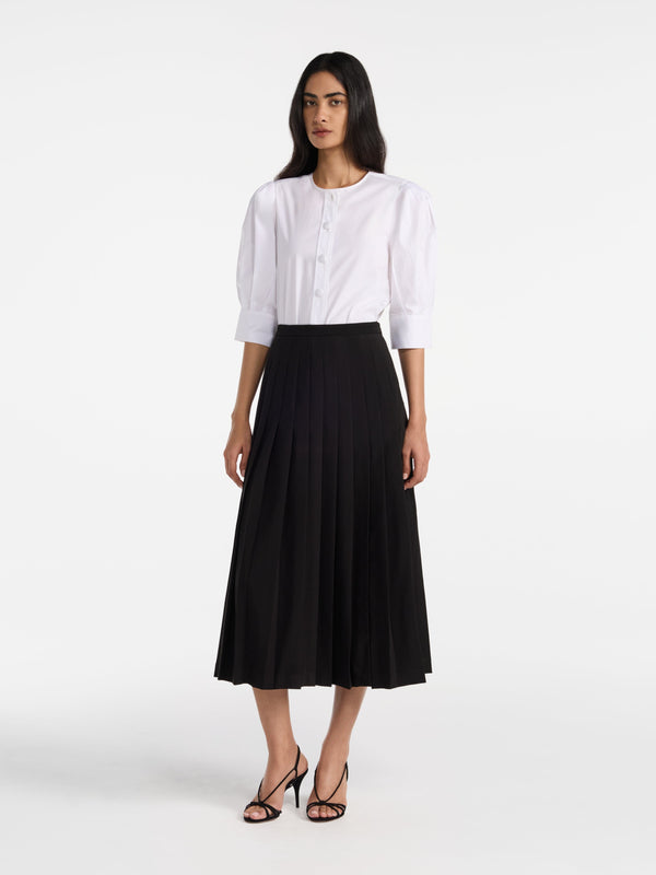 Saloni Kilt B Skirt In Black