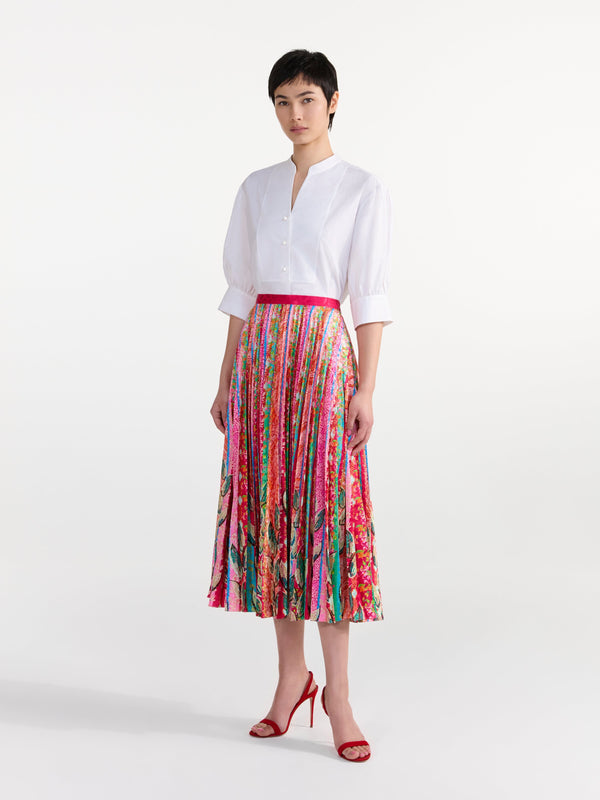 Saloni Kim Skirt In Mosaic Stripe