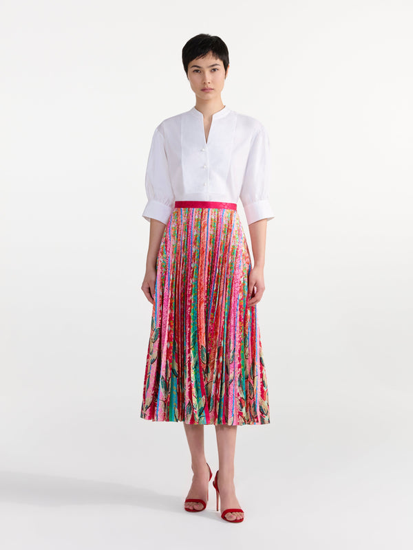 Saloni Kim Skirt In Mosaic Stripe