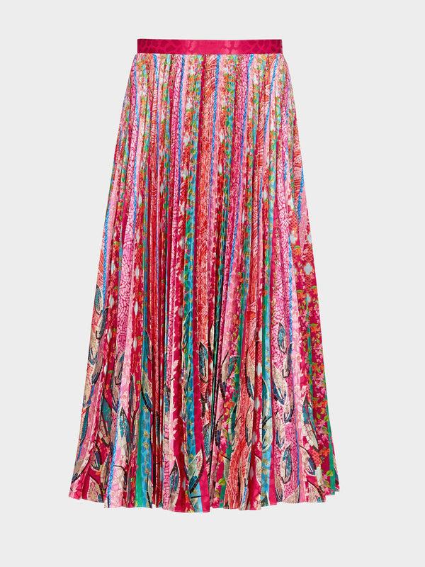 saloni Kim Skirt in Mosaic Stripe