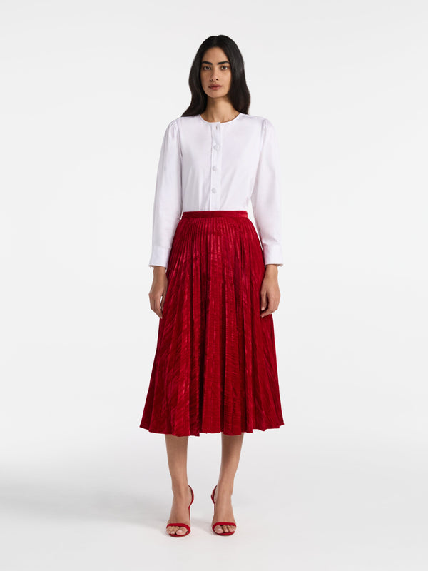 Saloni Kim Skirt In True Red
