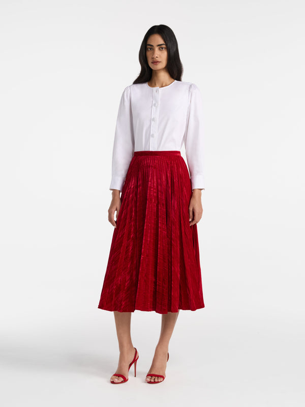 Saloni Kim Skirt In True Red