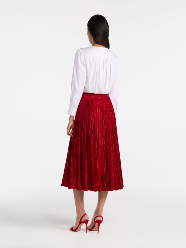 Saloni Kim Skirt In True Red