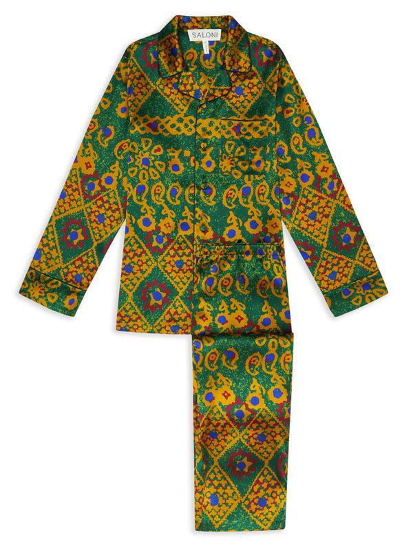 saloni Men's Classic PJ Set in Verdite Batik