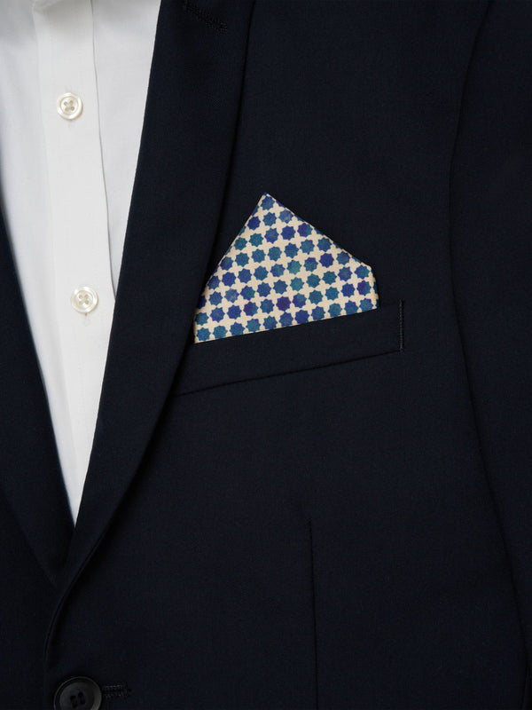 Saloni Men's Pocket Square In Champagne Cactus