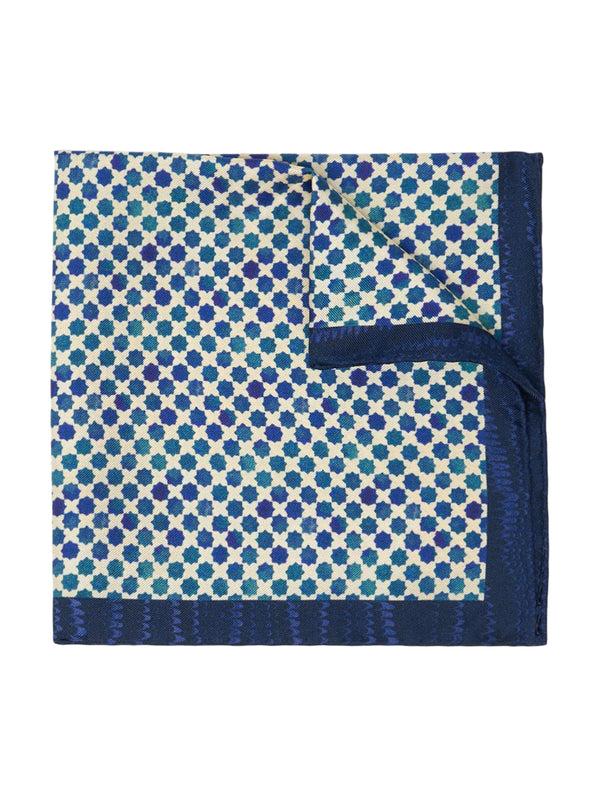 saloni Men's Pocket Square in Champagne Cactus