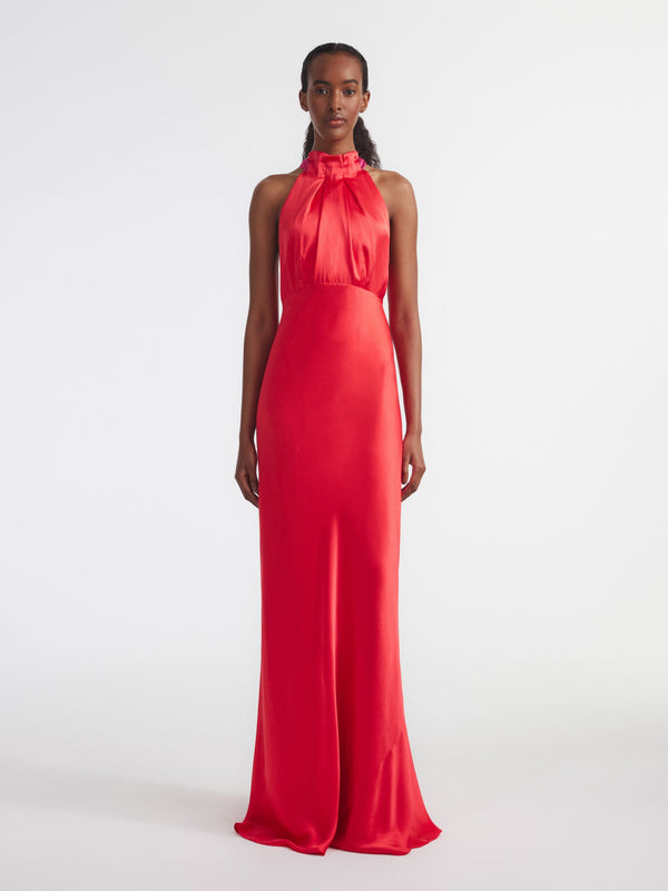 Saloni Michelle Dress In Hot Coral