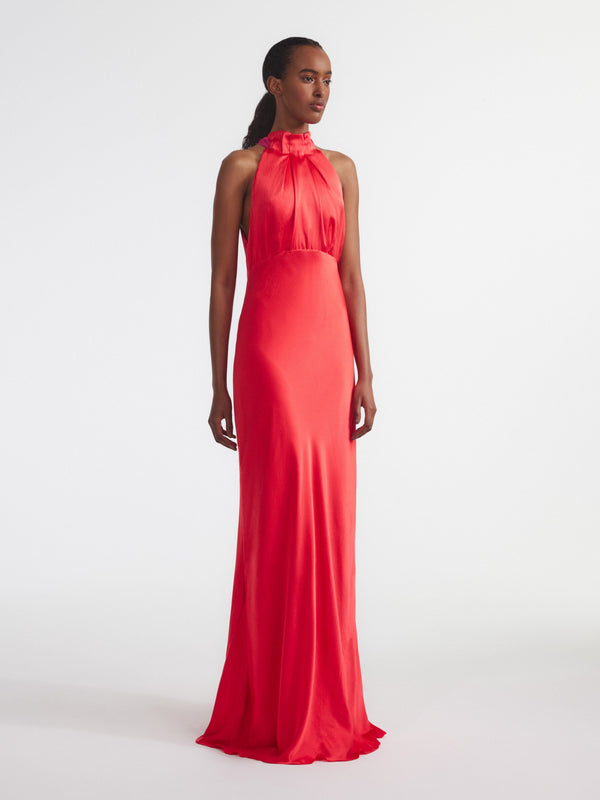 Saloni Michelle Dress In Hot Coral