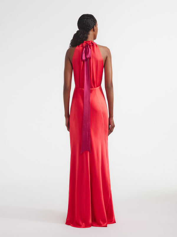 Saloni Michelle Dress In Hot Coral