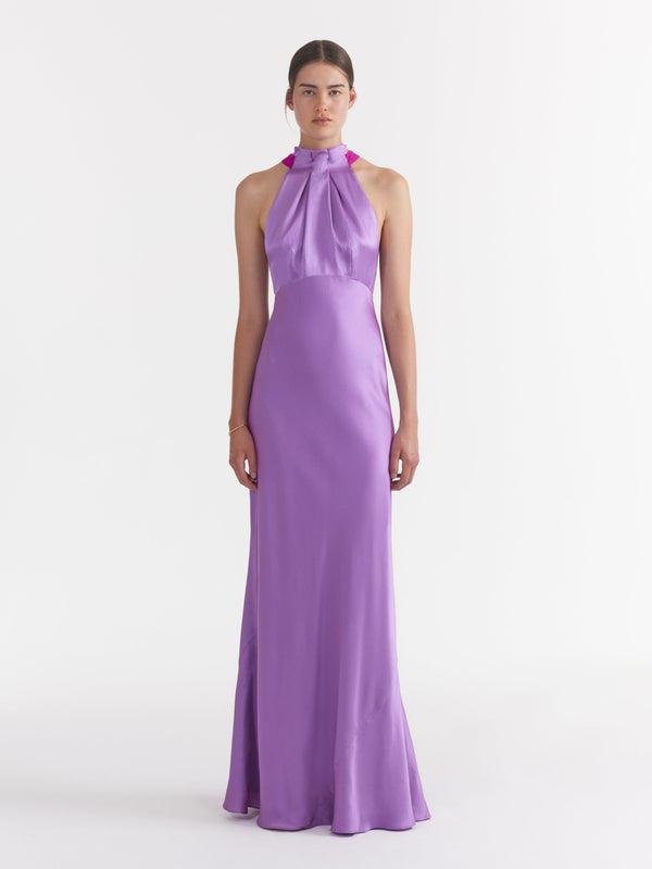 Saloni Michelle Dress In Lilac Bougainvillea