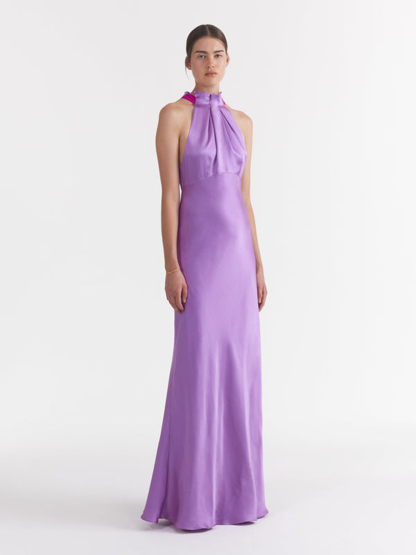 Saloni Michelle Dress In Lilac Bougainvillea