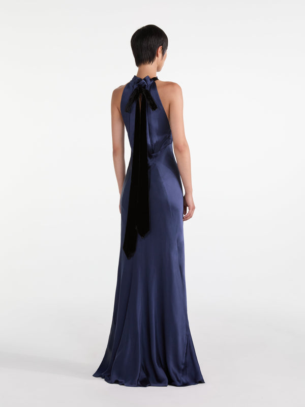 Saloni Michelle Dress In Midnight Navy