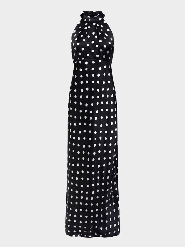 saloni Michelle Dress in Mono Dot Black