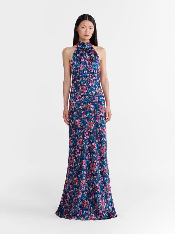 Saloni Michelle Dress In Navy Hidden Dragon