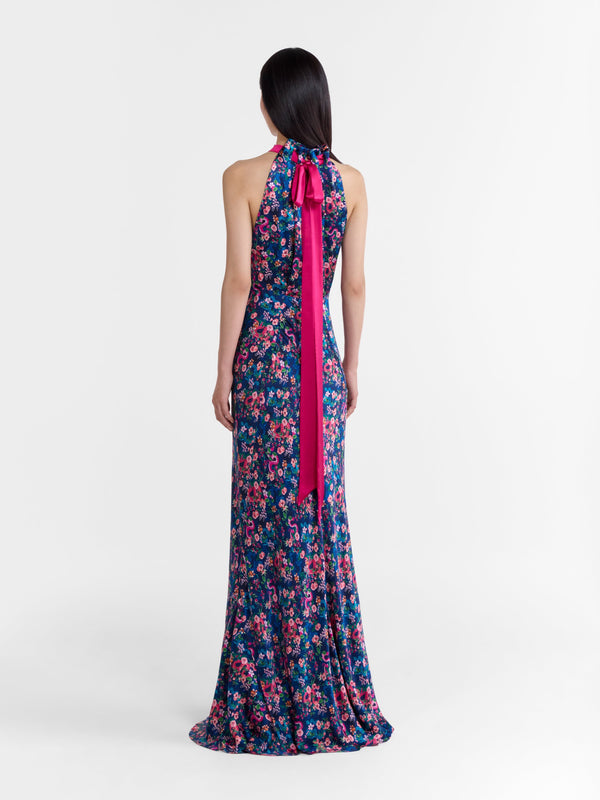Saloni Michelle Dress In Navy Hidden Dragon