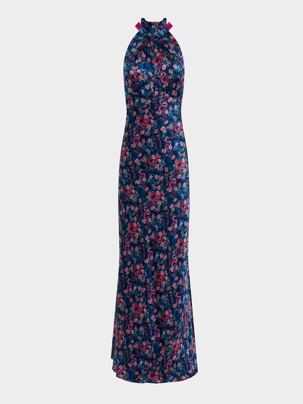 saloni Michelle Dress in Navy Hidden Dragon