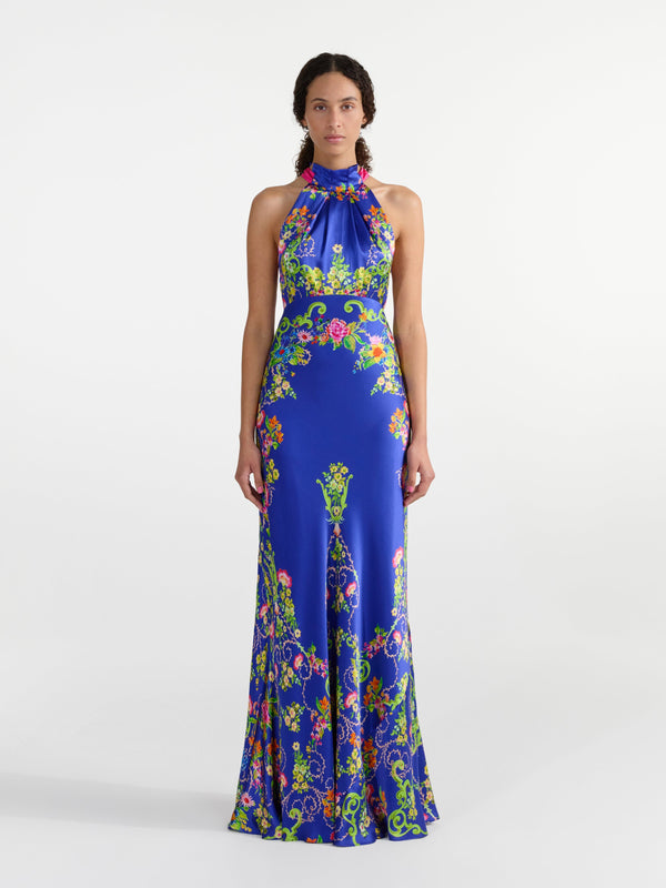 Saloni Michelle Dress In Nerine Azure