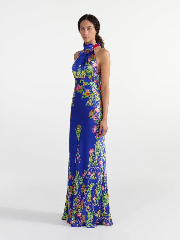 Saloni Michelle Dress In Nerine Azure